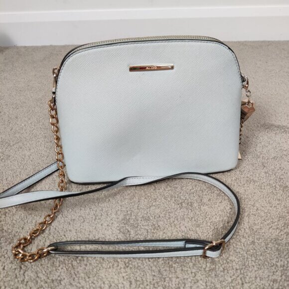 Aldo Womens Crossbody Bag In Baby Blue Color Stylish Casual Minimalist - Picture 2 of 5